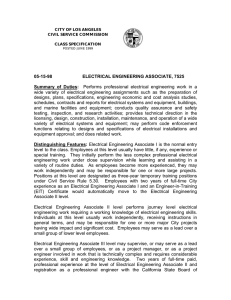 Electrical Engineering Associate - Personnel Department