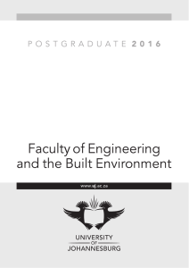 FEBE Postgraduate Studies - University of Johannesburg