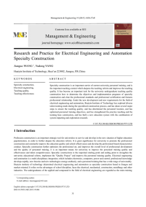 Research and Practice for Electrical Engineering and Automation