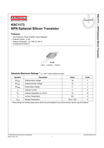 KSC1173 NPN Epitaxial Silicon Transistor
