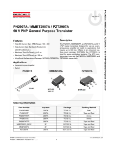 PN2907A / MMBT2907A / PZT2907A 60 V PNP General