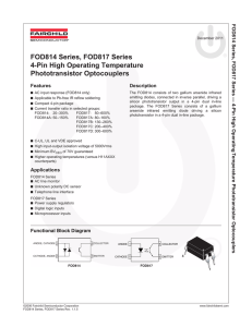FOD814 Series, FOD817 Series 4-Pin High Operating Temperature