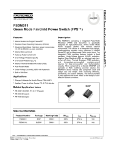 FSDM311 Green Mode Fairchild Power Switch (FPS)