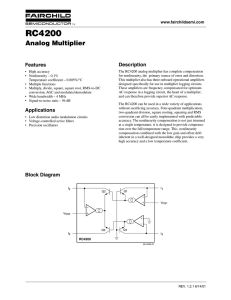 RC4200 Analog Multiplier