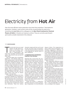 Electricity from Hot Air - Max-Planck