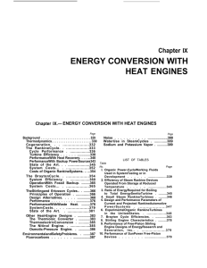 energy conversion with heat engines