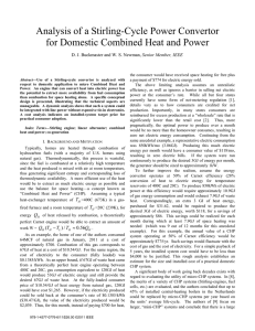 Analysis of a Stirling-Cycle Power Convertor for Domestic