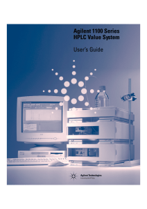 Agilent 1100 Series HPLC Value System User`s Guide
