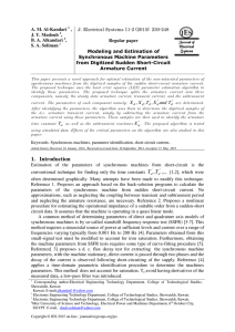 Modeling and Estimation of Synchronous Machine