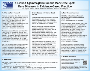 X-Linked Agammaglobulinemia Marks the Spot: Rare Diseases in