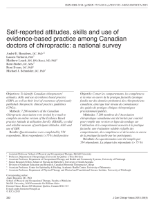 Self-reported attitudes, skills and use of evidence