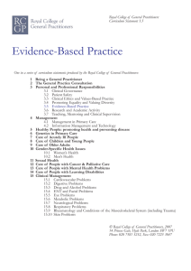 3.5 Evidence-based practice - Royal College of General Practitioners