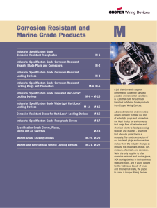 Corrosion Resistant Marine Grade Plug, Receptacles, and Connectors