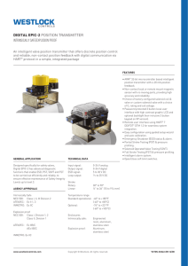 Digital EPiC-2 position transmitter IntrInsIcally