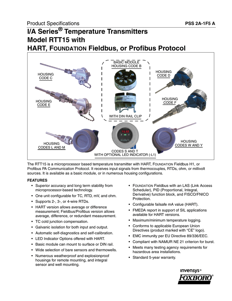 Foxboro RTT15 Temperature Transmitter