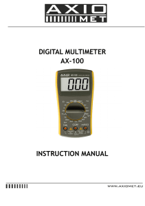 digital multimeter ax-100 instruction manual