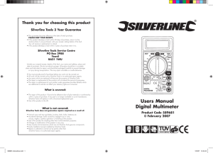 Users Manual Digital Multimeter