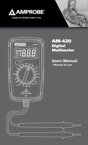 AM-420 Digital Multimeter Manual PDF