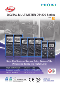 DIGITAL MULTIMETER DT4200 Series, DT4281,DT4282,DT4251