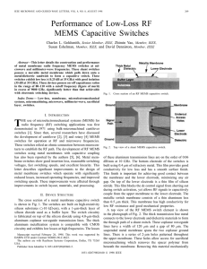 Performance Of Low-loss Rf Mems Capacitive Switches