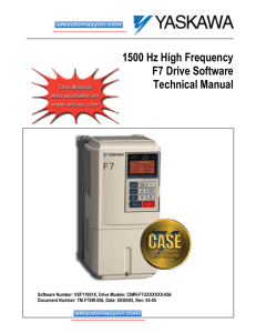 1500 Hz High Frequency F7 Drive Software Technical