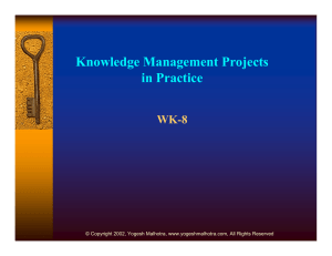 Knowledge Management Projects in Practice