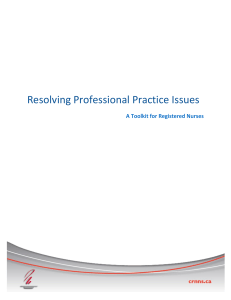 Resolving Professional Practice Issues
