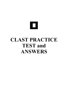 CLAST PRACTICE TEST and ANSWERS