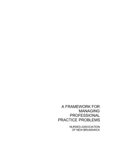 a framework for managing professional practice problems