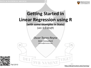 Getting Started in Linear Regression using R