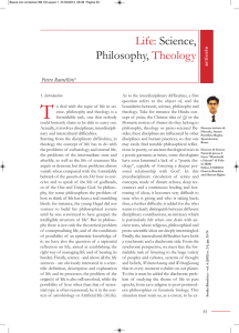 Life: Science, Philosophy, Theology - Riviste dell`Ateneo Pontificio