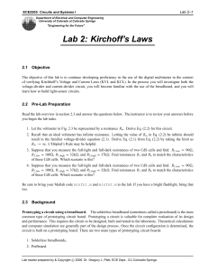 Lab 2: Kirchoff`s Laws