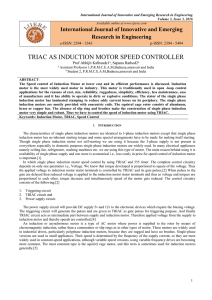 triac as induction motor speed controller