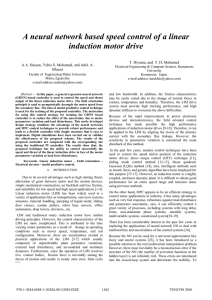 A neural network based speed control of a linear induction motor drive