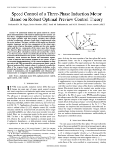 Speed Control of a Three-Phase Induction Motor Based on Robust