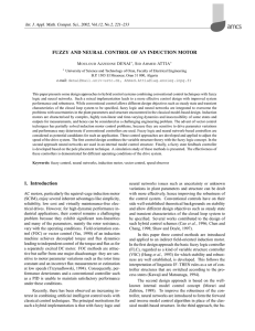 Fuzzy and neural control of an induction motor