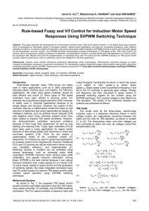 Rule-based Fuzzy and V/f Control for Induction Motor Speed