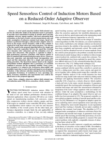 Speed Sensorless Control of Induction Motors based