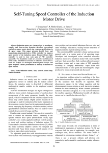 Self-Tuning Speed Controller of the Induction Motor Drive