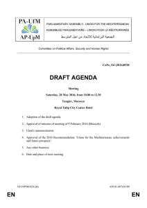 en en draft agenda - PA-UfM