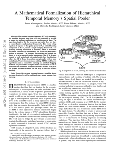 A Mathematical Formalization of Hierarchical Temporal Memory`s