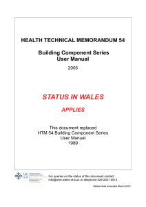 HTM 54 - Health in Wales