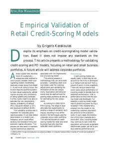 Empirical Validation of Retail Credit-Scoring Models