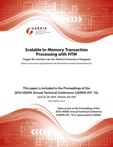 Scalable In-Memory Transaction Processing with HTM