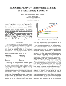 exploit HTM in main-memory databases