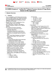 CC3100MOD SimpleLink™ Certified Wi