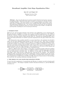 Broadband Amplifier Gain Slope Equalization Filter