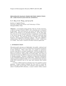 BROADBAND RADAR CROSS SECTION REDUCTION OF A