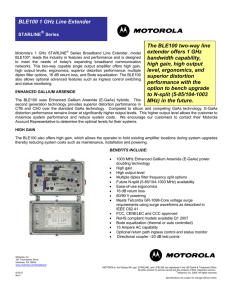 Motorola BLE 1 GHz Data Sheet