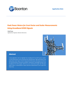 Peak Power Meters for Crest Factor and Scalar